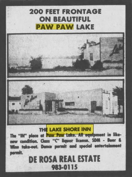 Lake Shore Inn - Sep 20 1980 For Sale (newer photo)